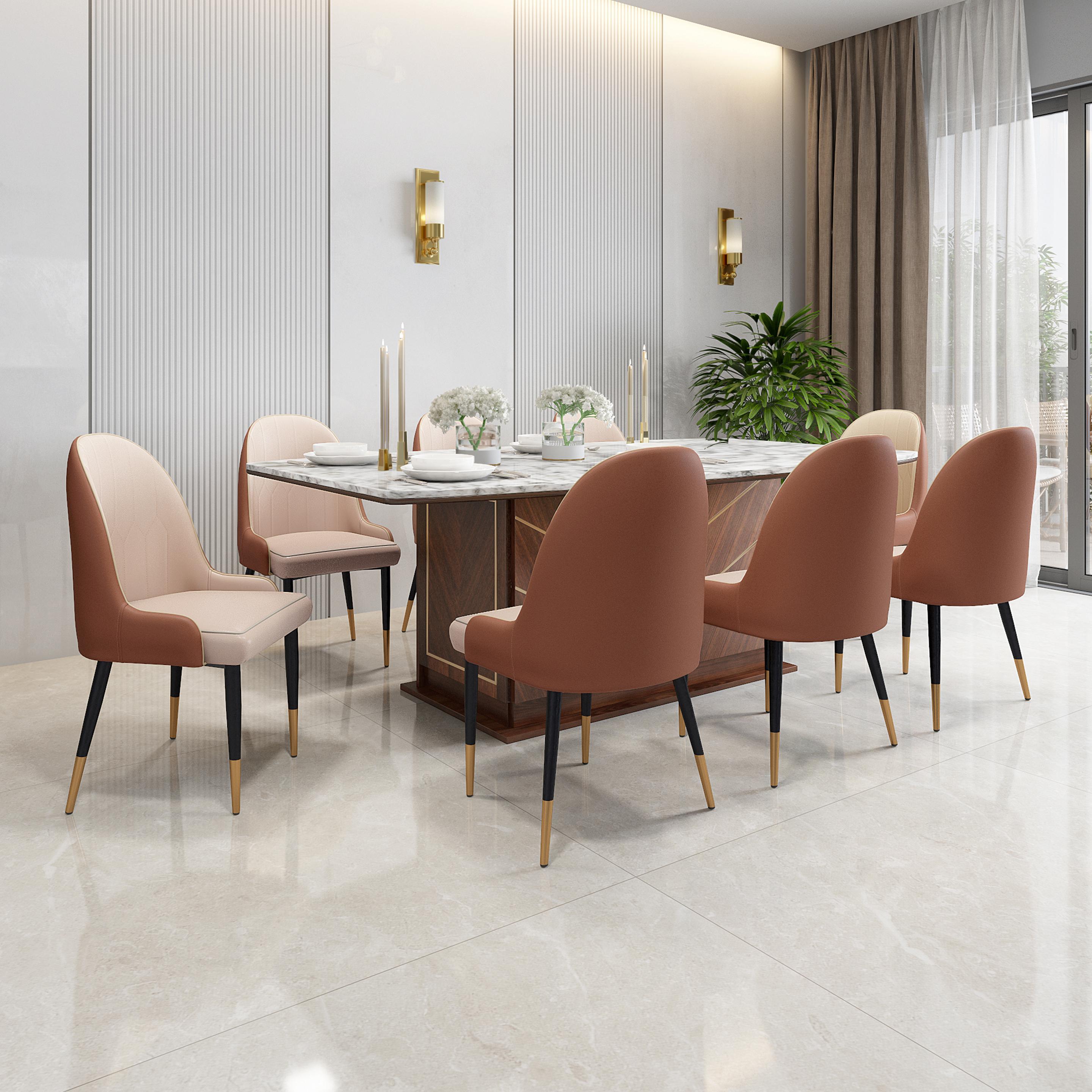 Isabella Natural Stone & Veneer 8 Seater Dining Set with Storage