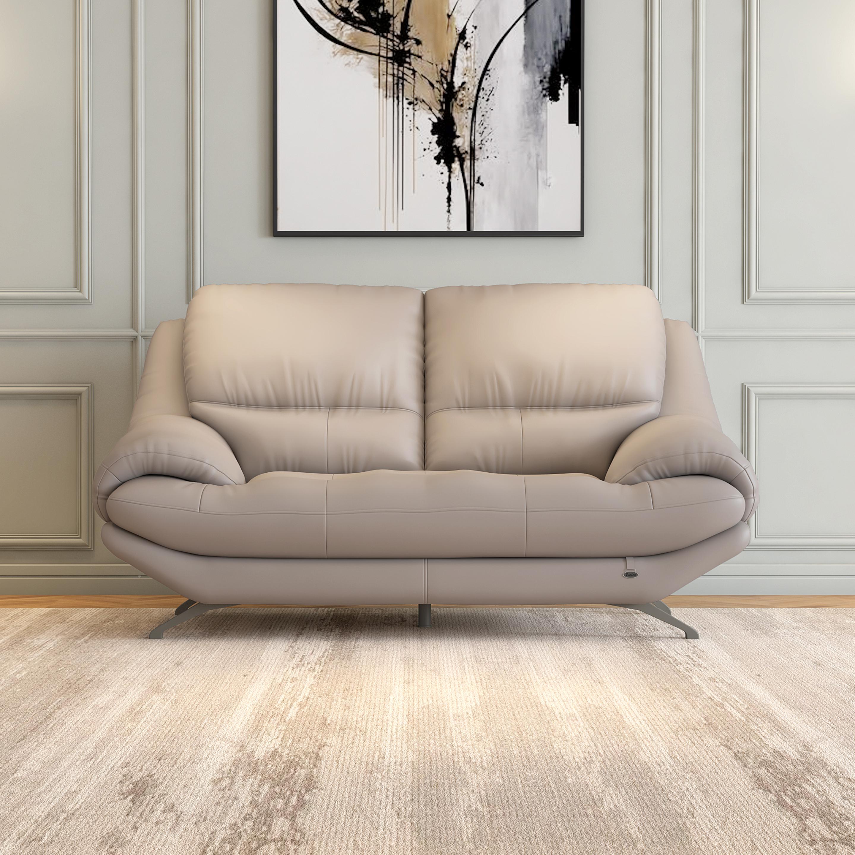 Clarkson Leatherette 2 Seater Sofa in Oyster Grey