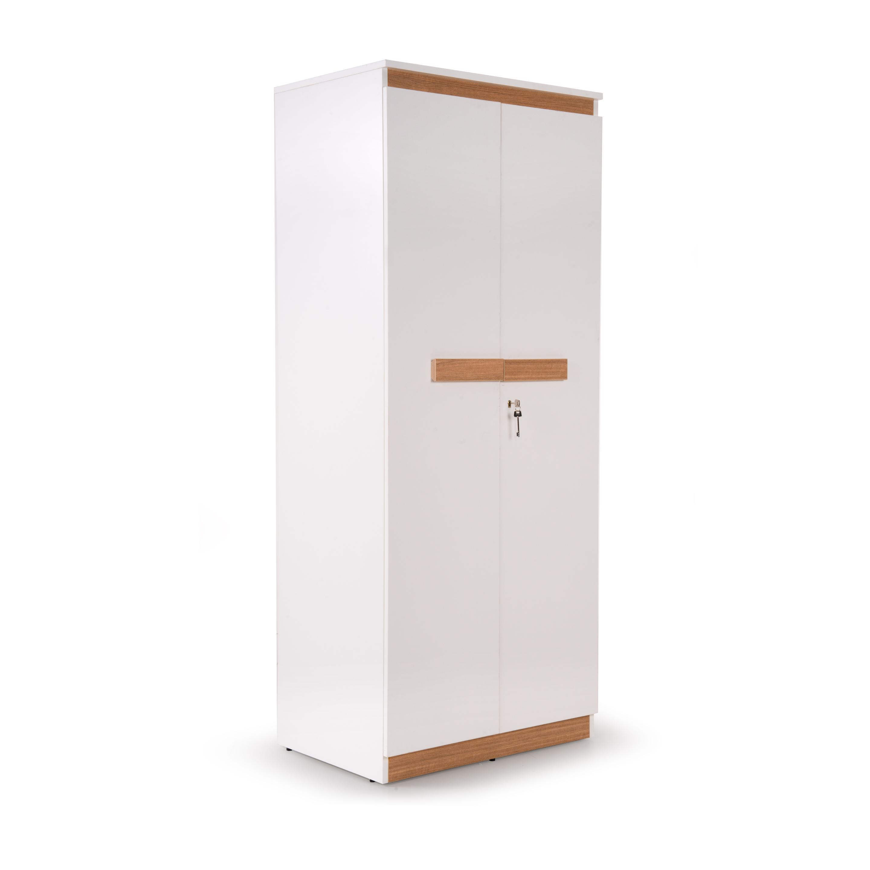 Juda 2 Door Wardrobe in Frosty White
