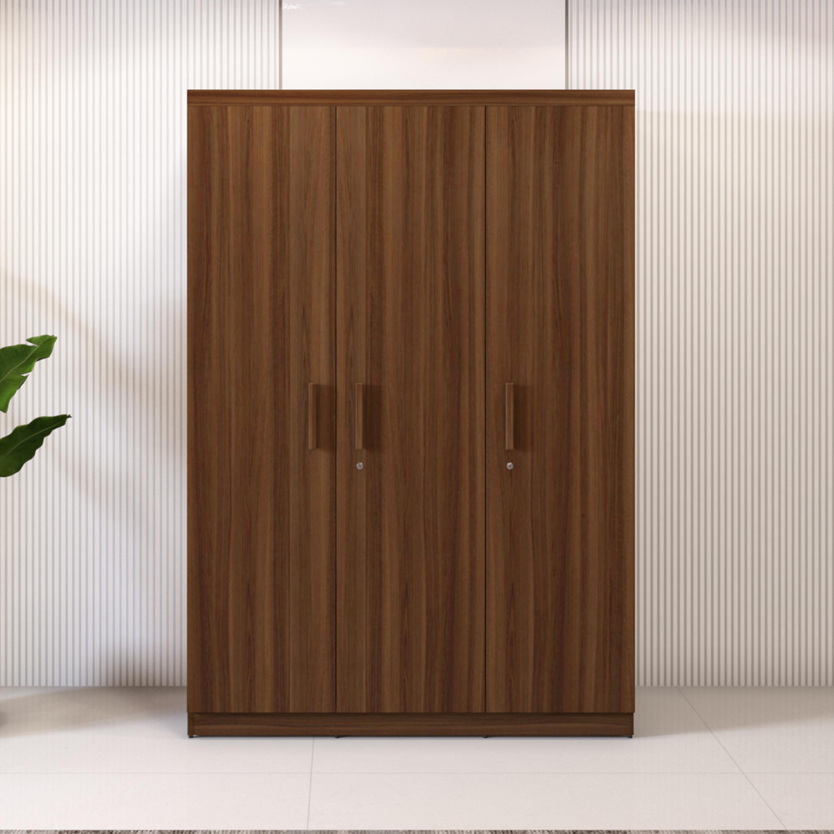 Salvador 3 Door Wardrobe in  Walnut Finish