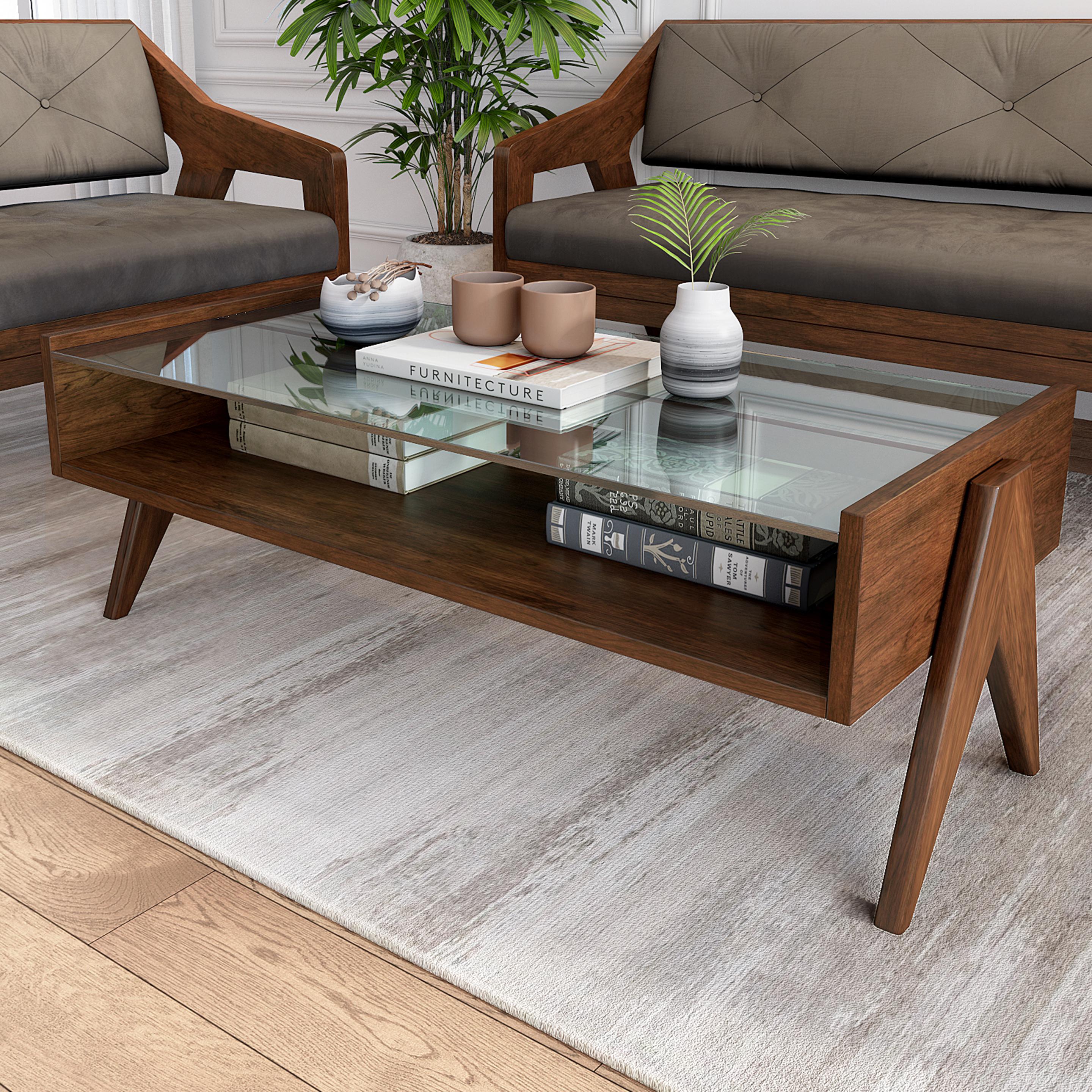 Buy Casper Solid Wood Brown Coffee & Center Table Online At Durian