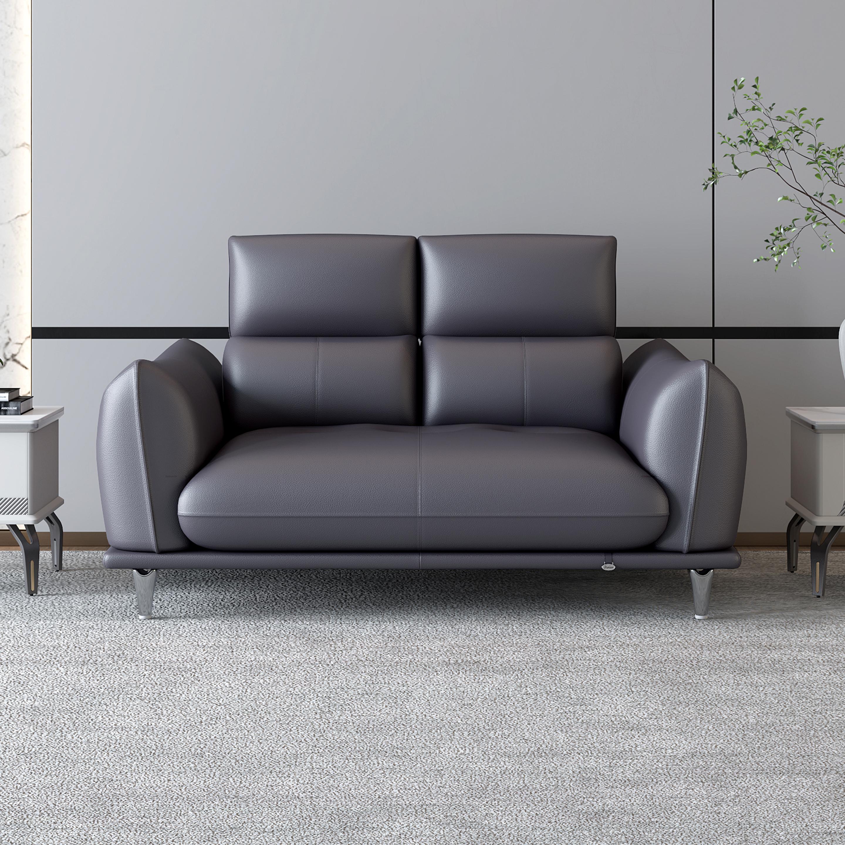 Arnett Leather 2 Seater Sofa with Adjustable Headrest