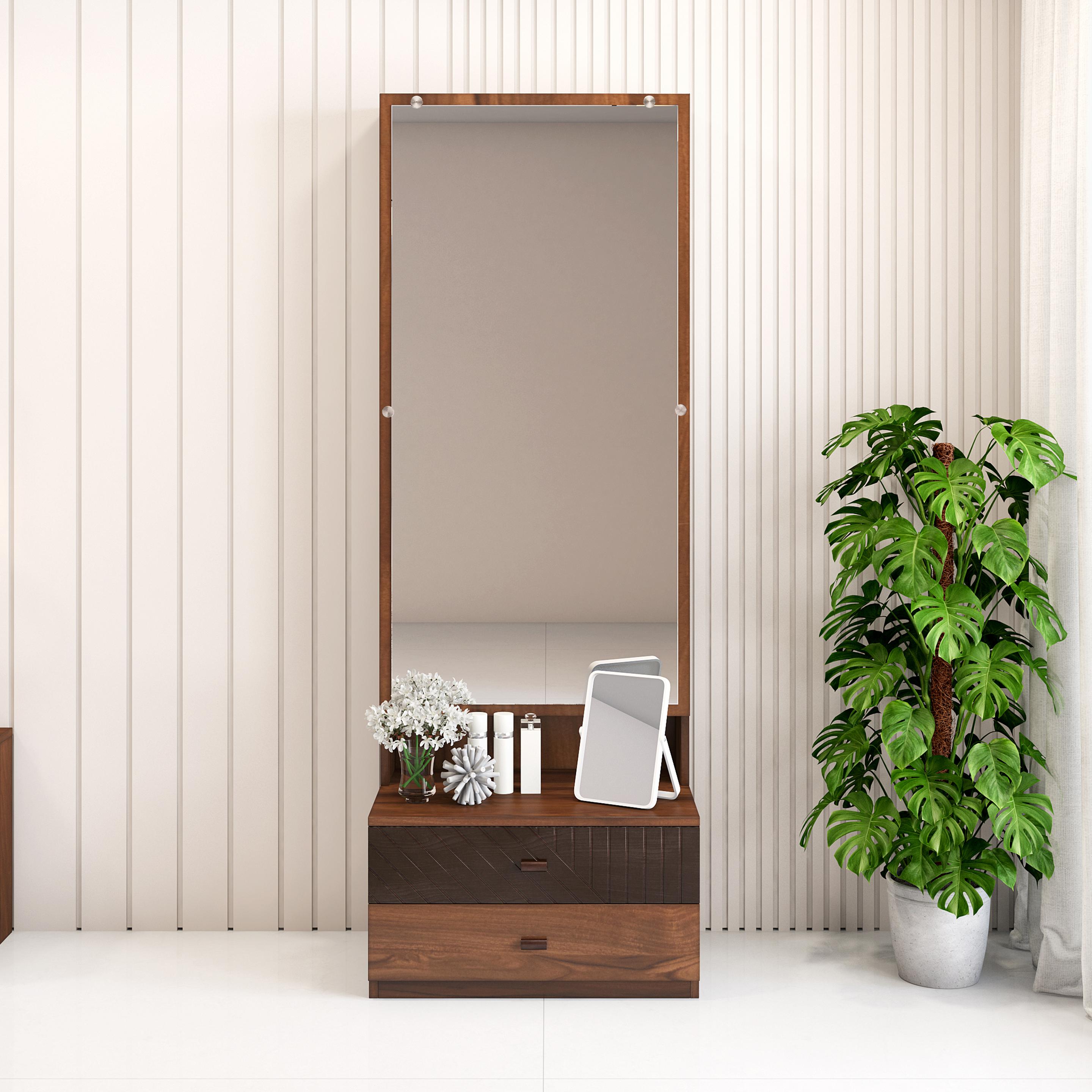 Rebecca Laminate & Veneer Dressing Table in Walnut Finish