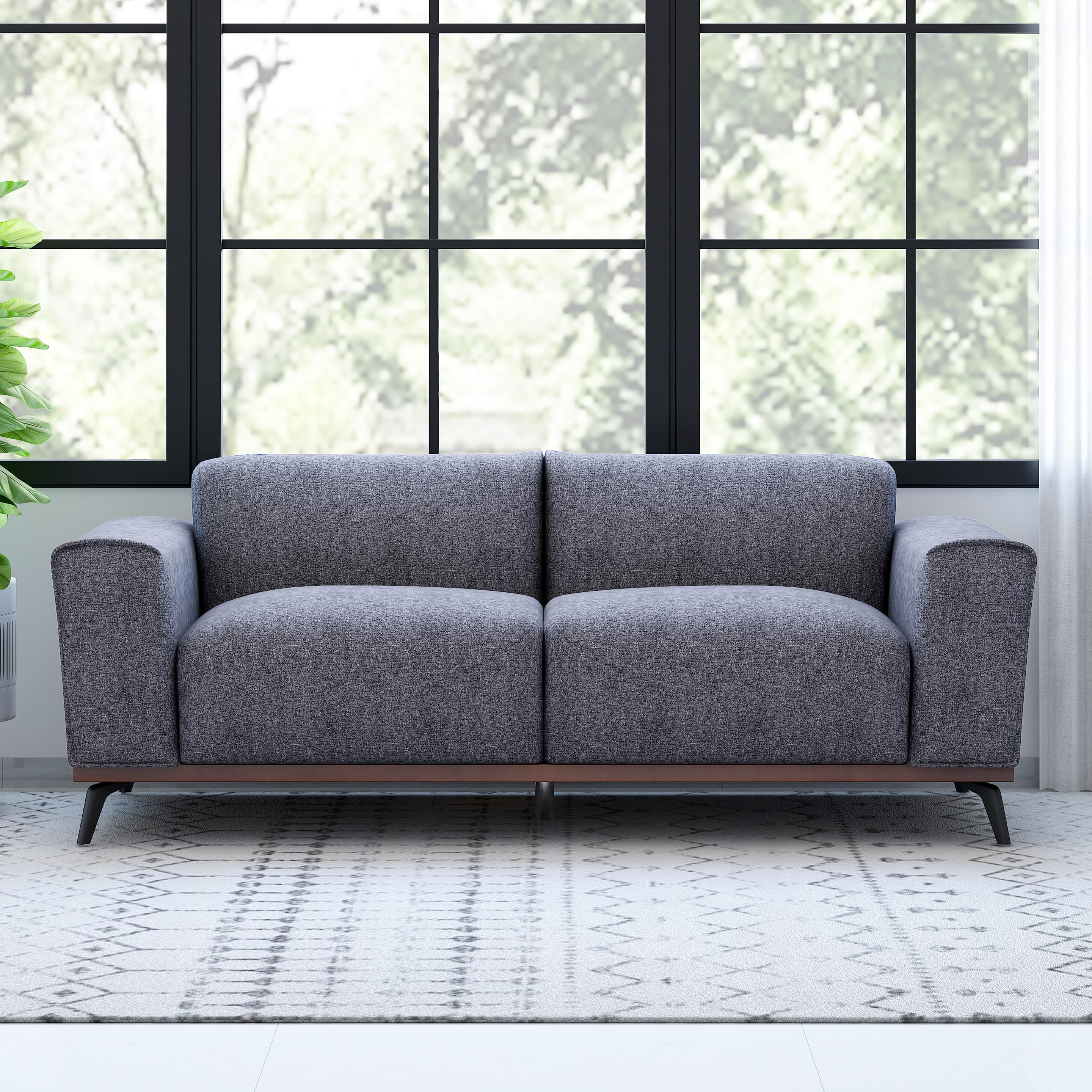 Conroy Velvet 3 Seater Sofa in Thunder Grey