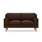 Lorraine Leatherette 2 Seater Sofa in Cocoa Brown