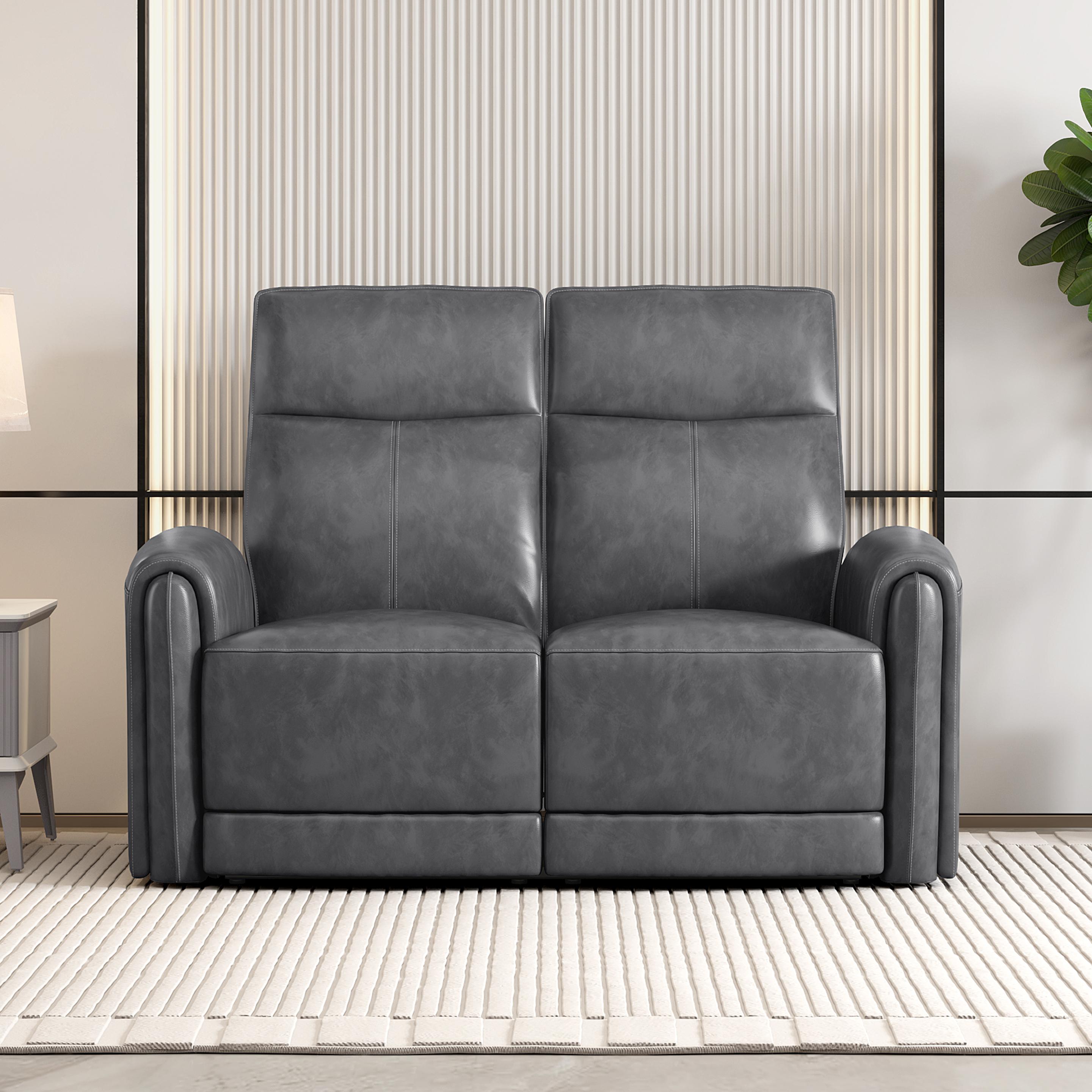 Venezia Leather 2 Seater Power Recliner with Charging Ports