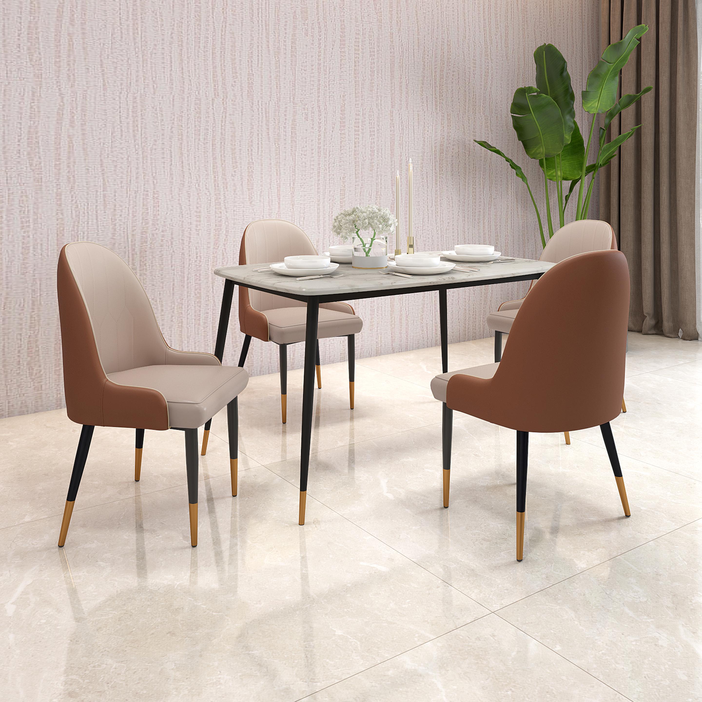 Octavia 4 Seater Dining Set with Marble Finished Top