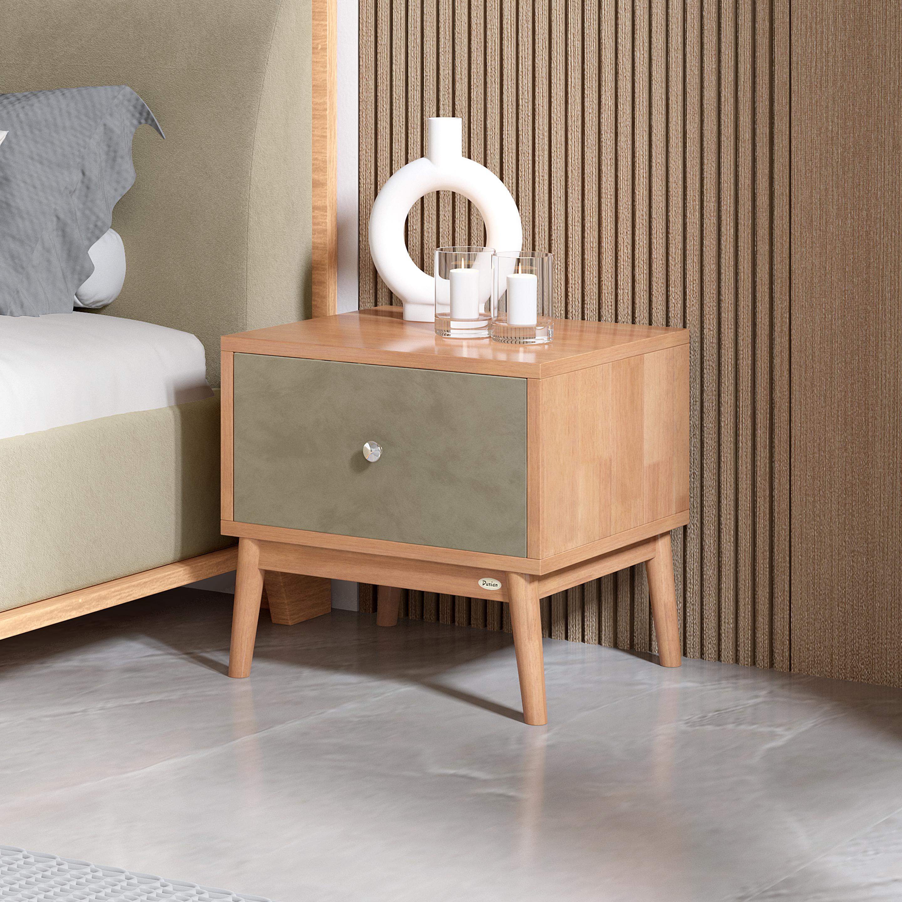 Marion Solid Wood Bed Side Table in Beech Finish