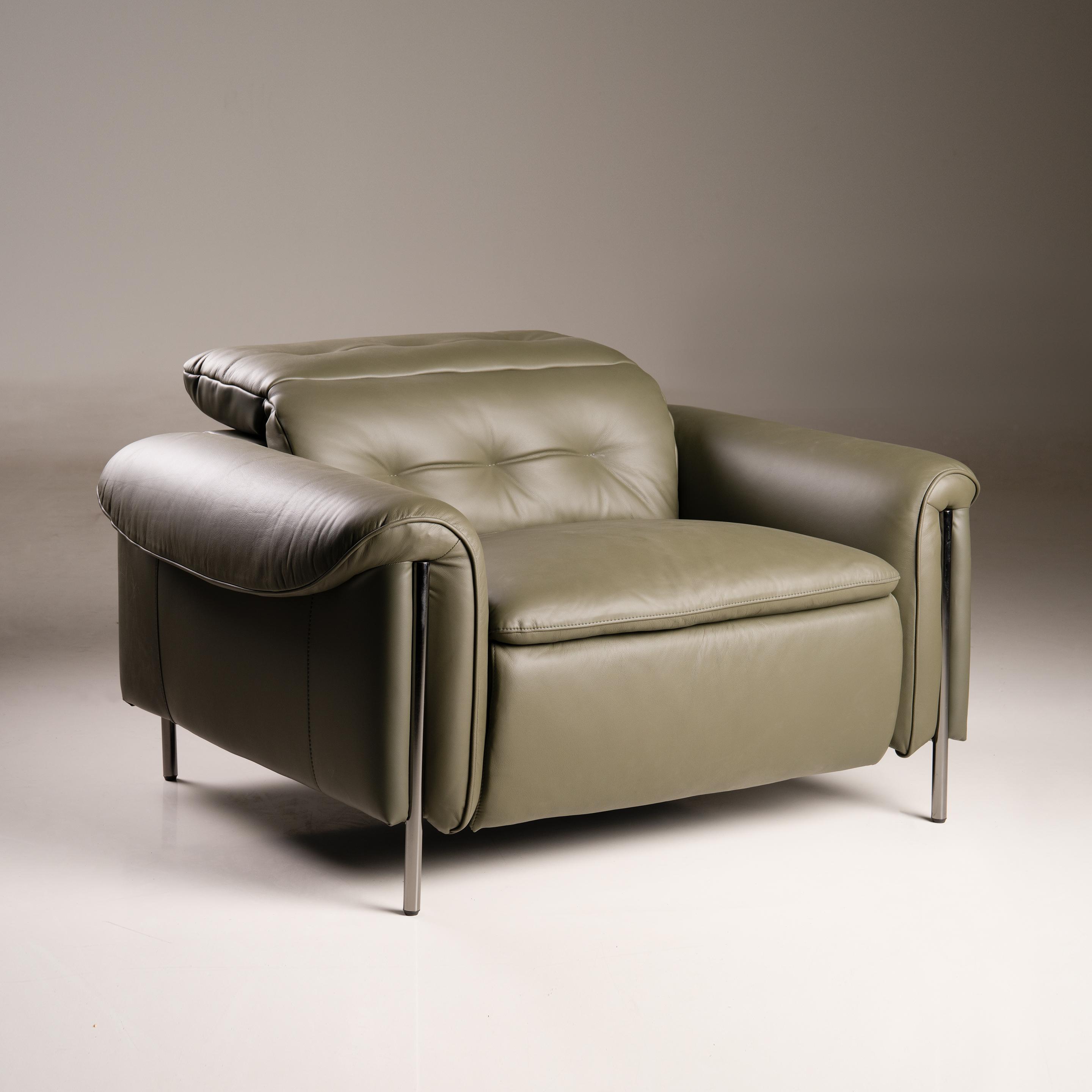 Splendor Leather 1 Seater Sofa with Adjustable Headrest