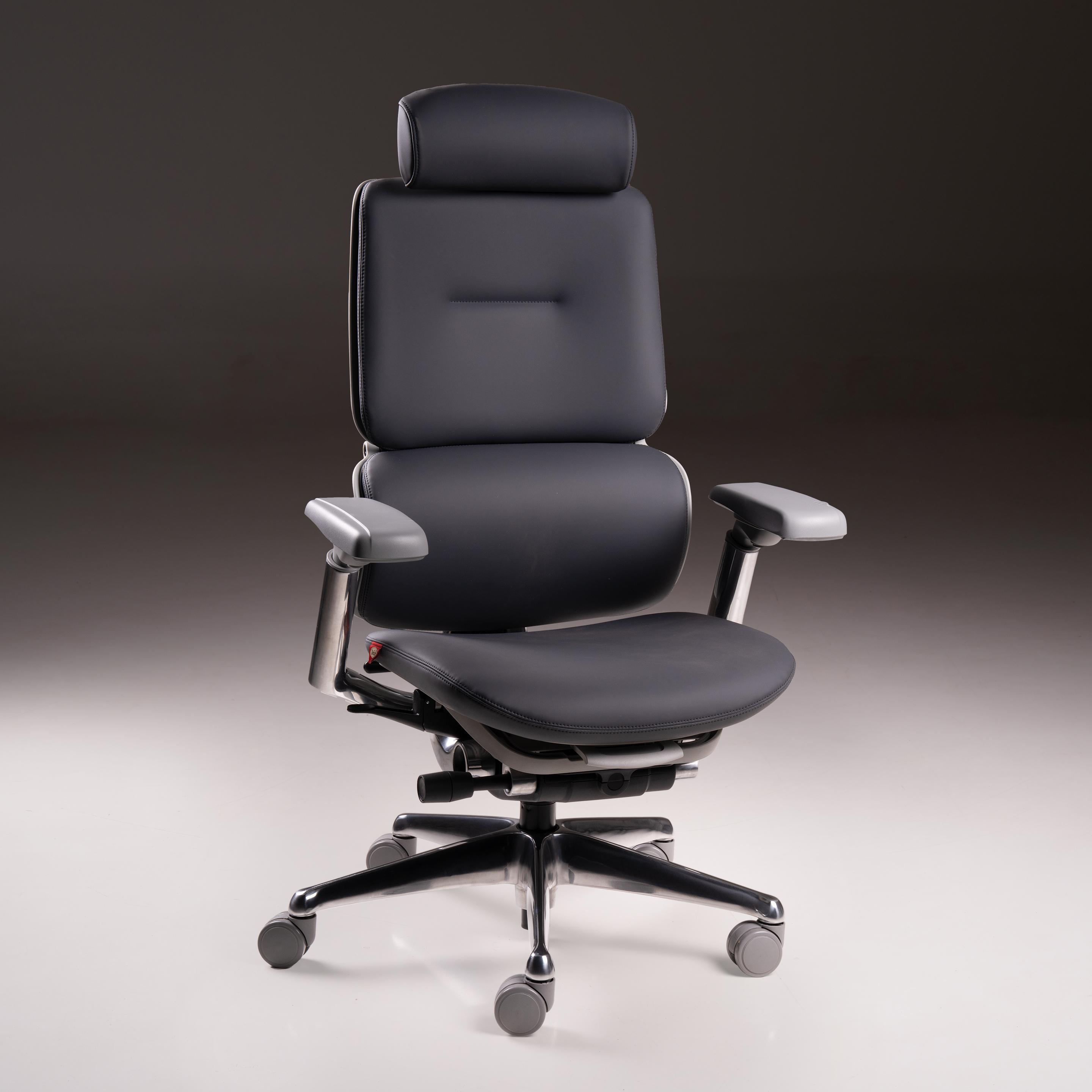 Magnum Ace- Leatherette Signature Chair in Dark Grey