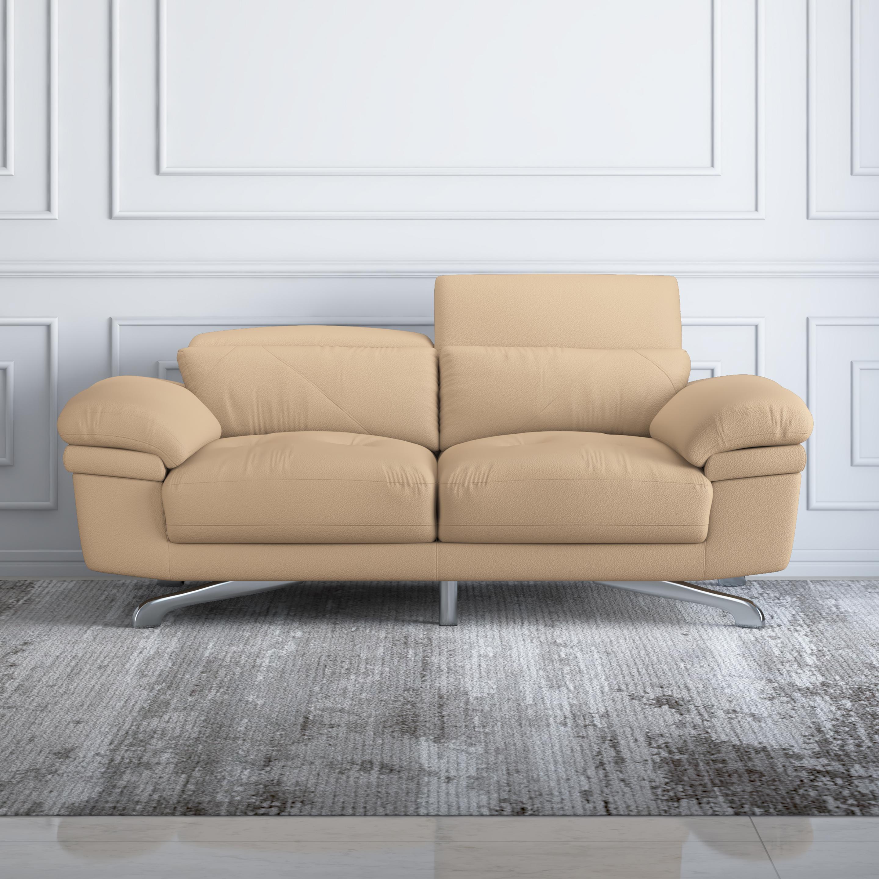 Philly Leather 2 Seater Sofa with Adjustable Headrest