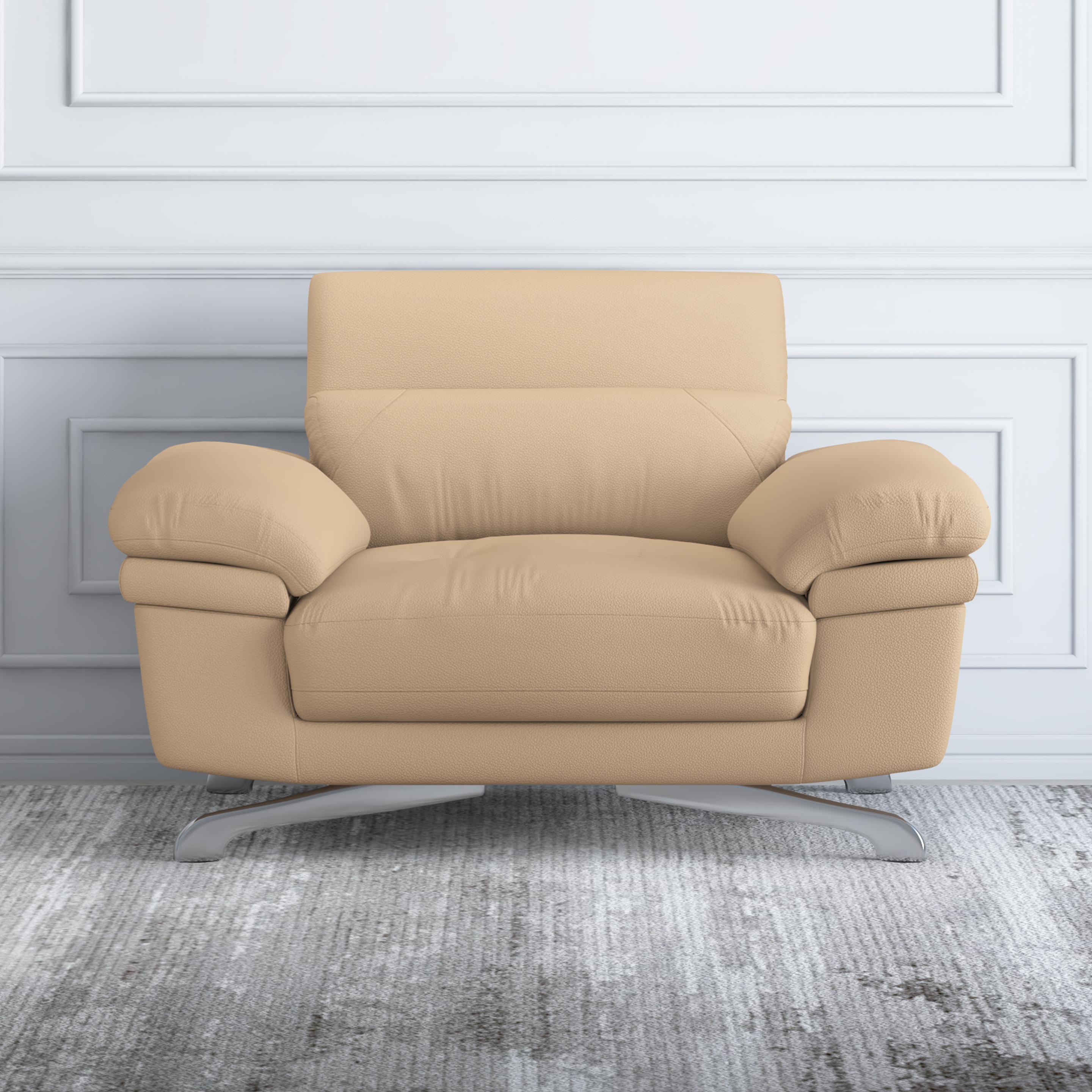Philly Leather 1 Seater Sofa with Adjustable Headrest
