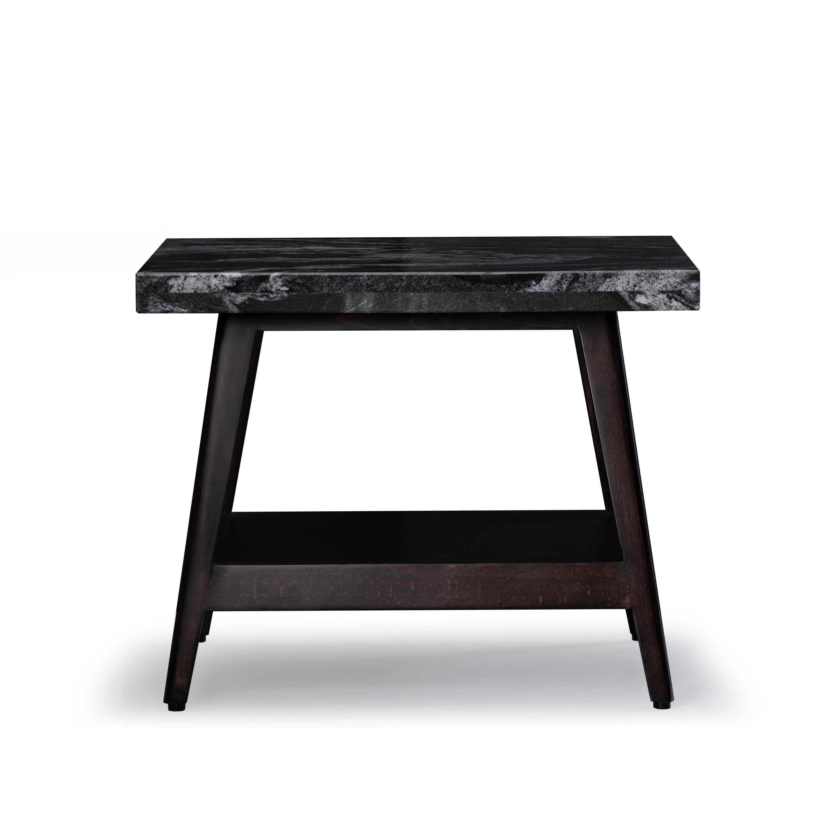 Buy Hendricks Dual Tone Veneer Granite Side Table Online @Durian