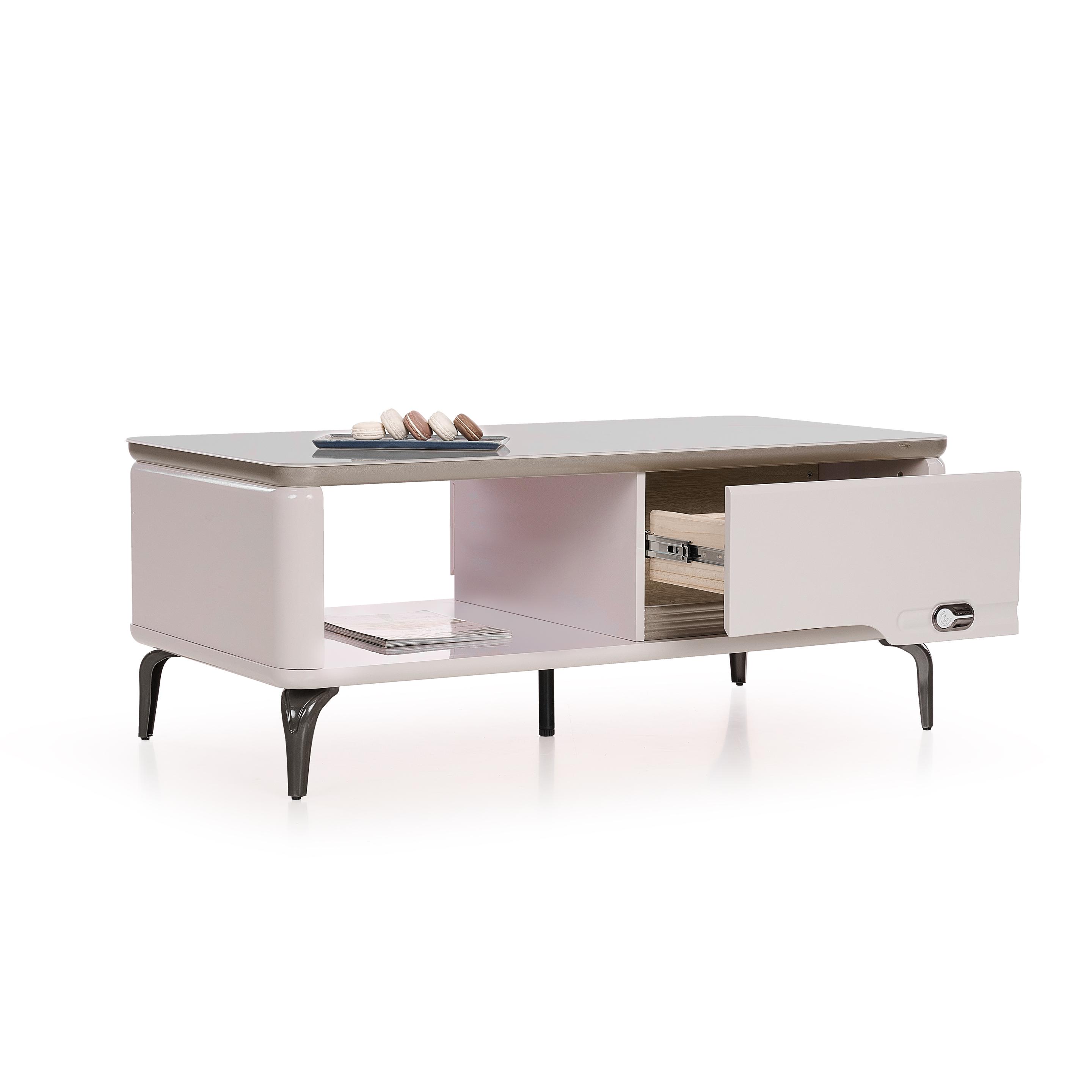Osaka Coffee & Center Table with Marble Finished Top