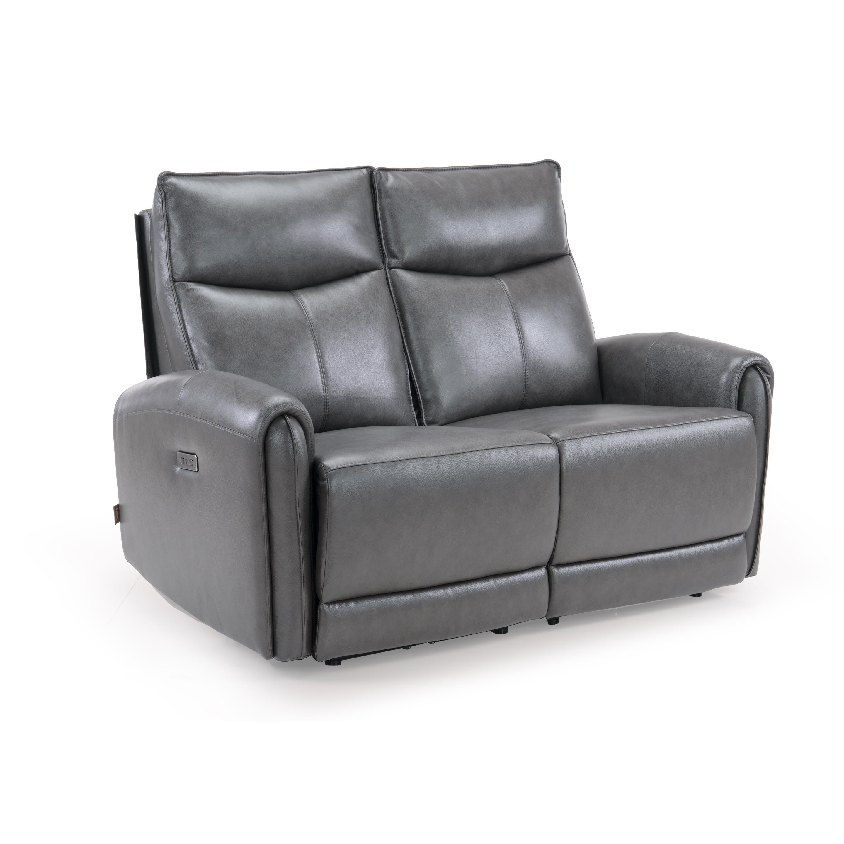 Venezia Leather 2 Seater Power Recliner with USB Port