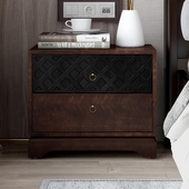 Madeline Bed Side Table in Omaha Cherry Finish