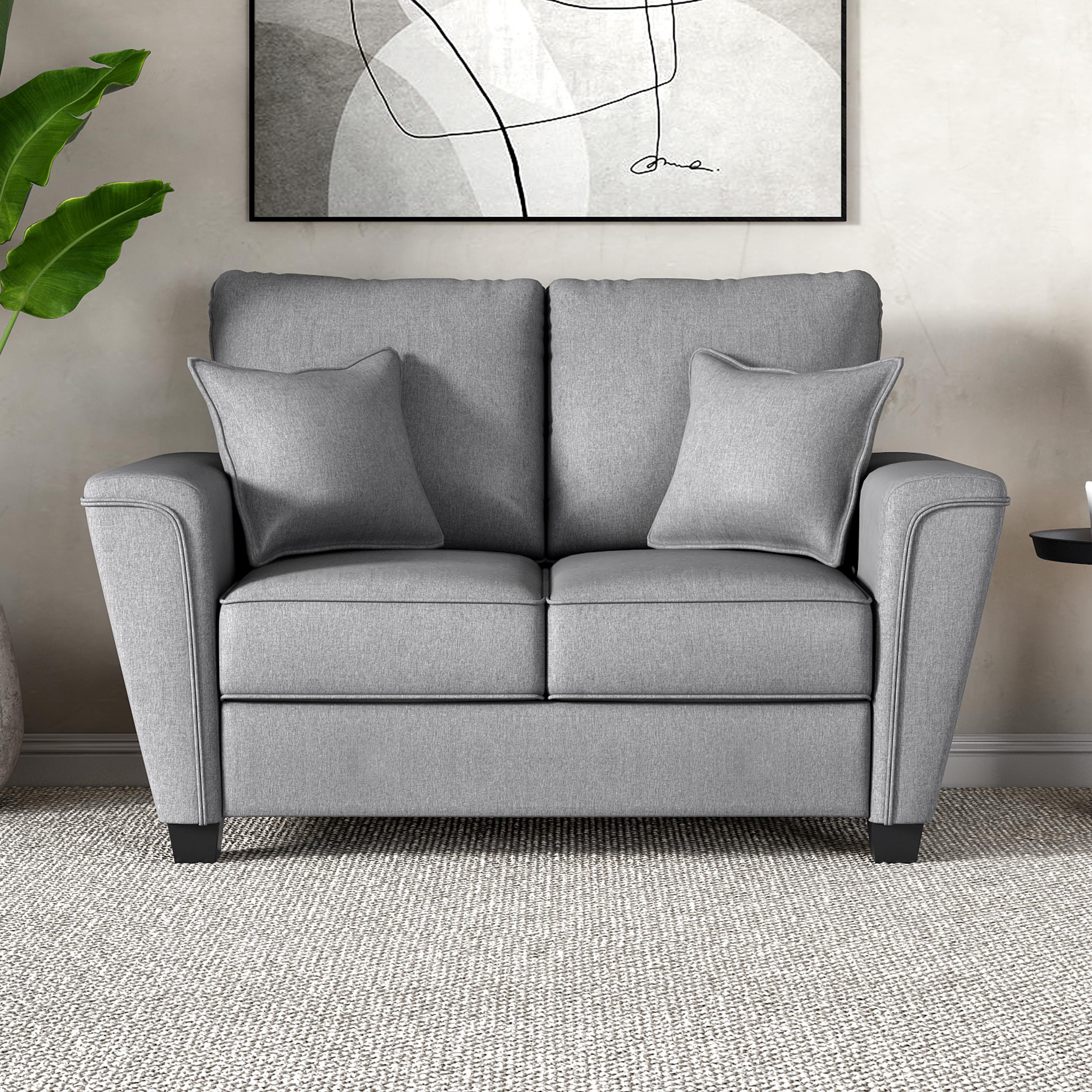 Buy Penrose Two Seater Pebble Grey Fabric Sofa Online at Durian