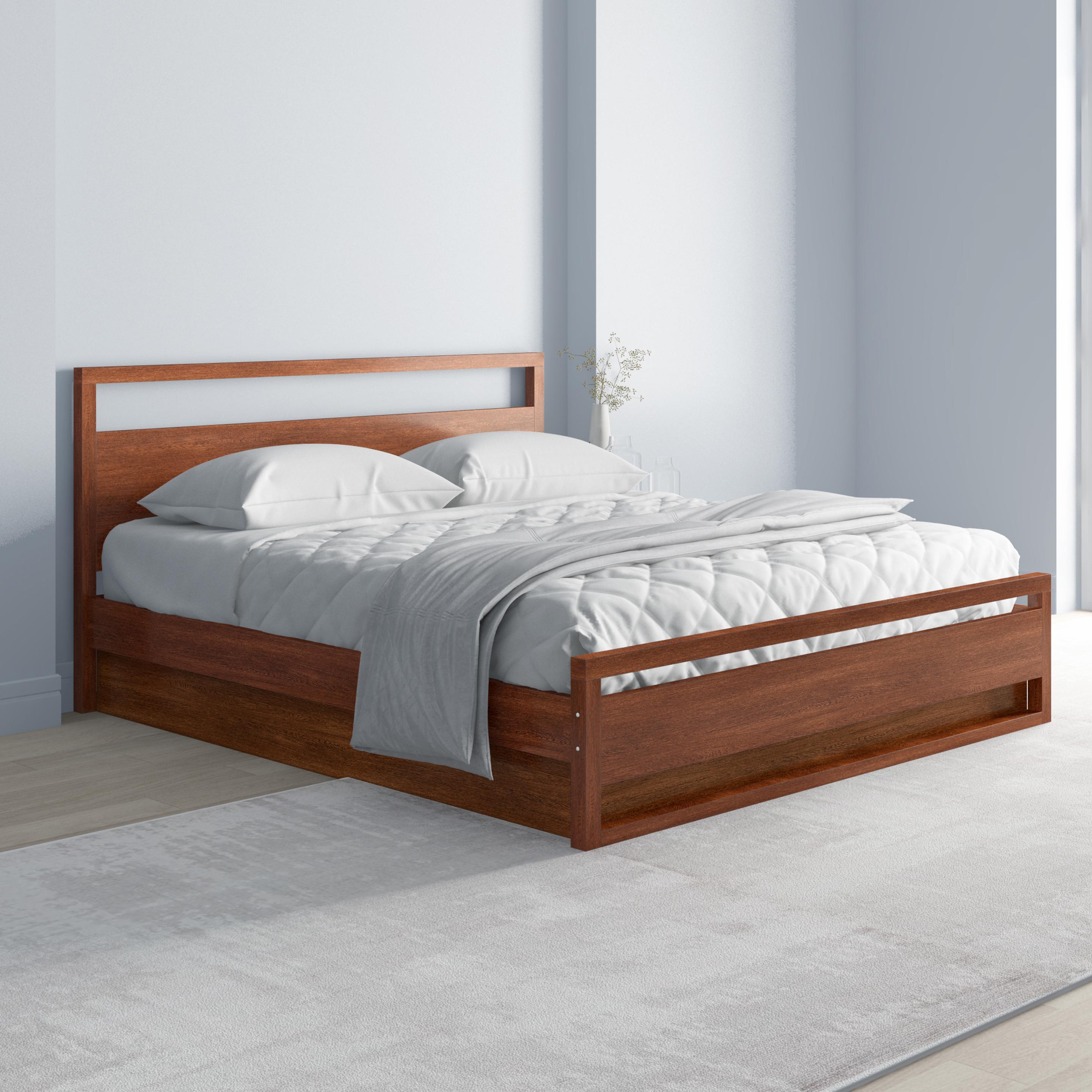 Turner Solid Wood King Size Bed with Box Storage