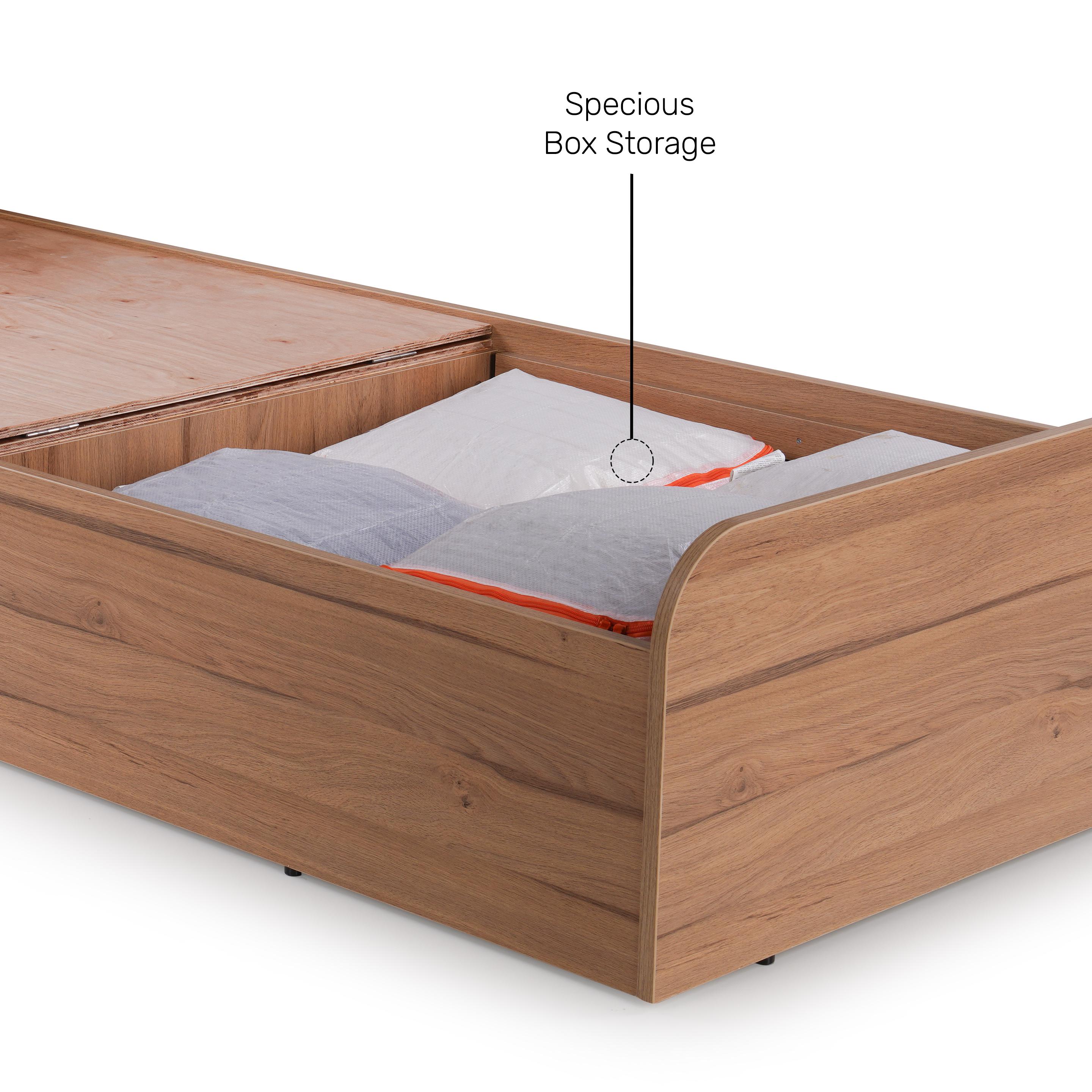 Buy Vienta Brown Engineered Wood Single Bed Online @Durian