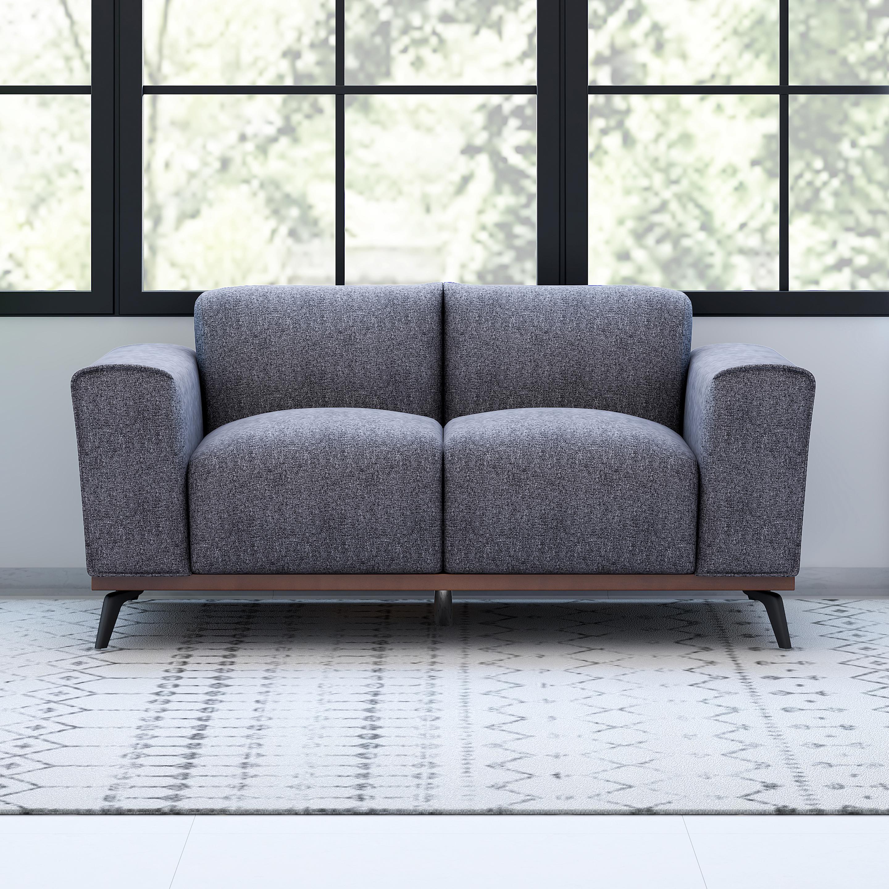 Conroy Velvet 2 Seater Sofa in Thunder Grey