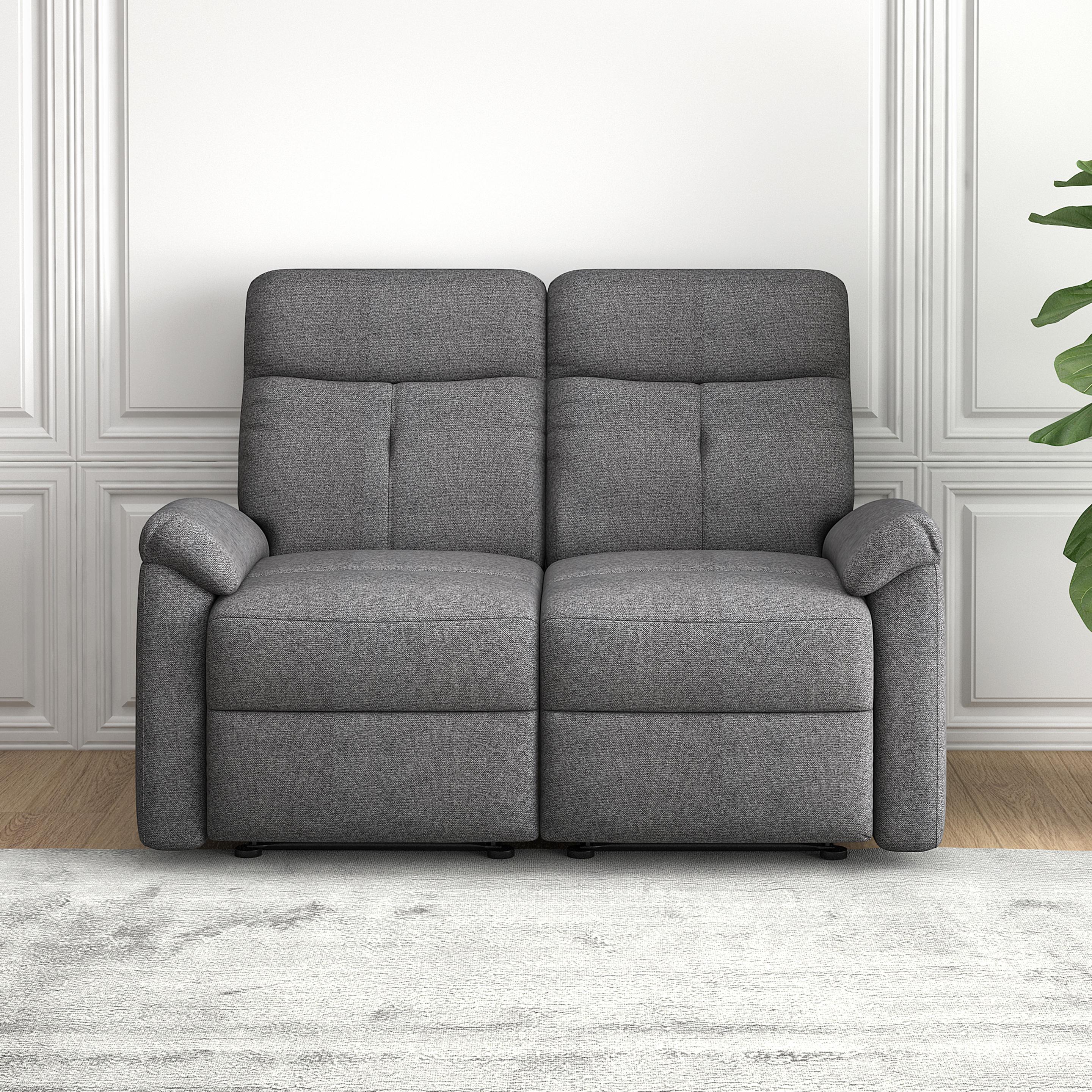Jensen Tweed 2 Seater Manual Recliner in Dark Grey