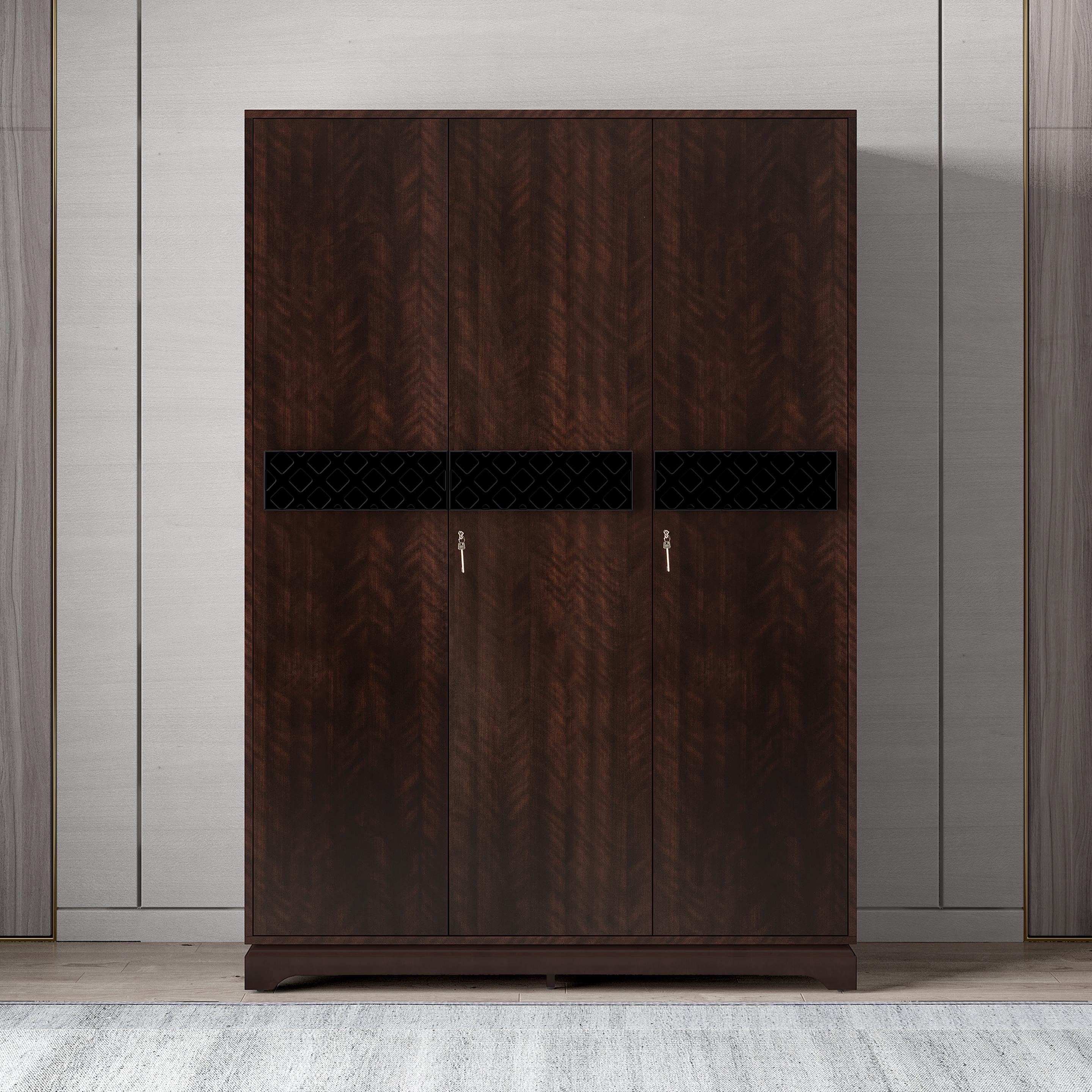 Madeline 3 Door Wardrobe in Omaha Cherry