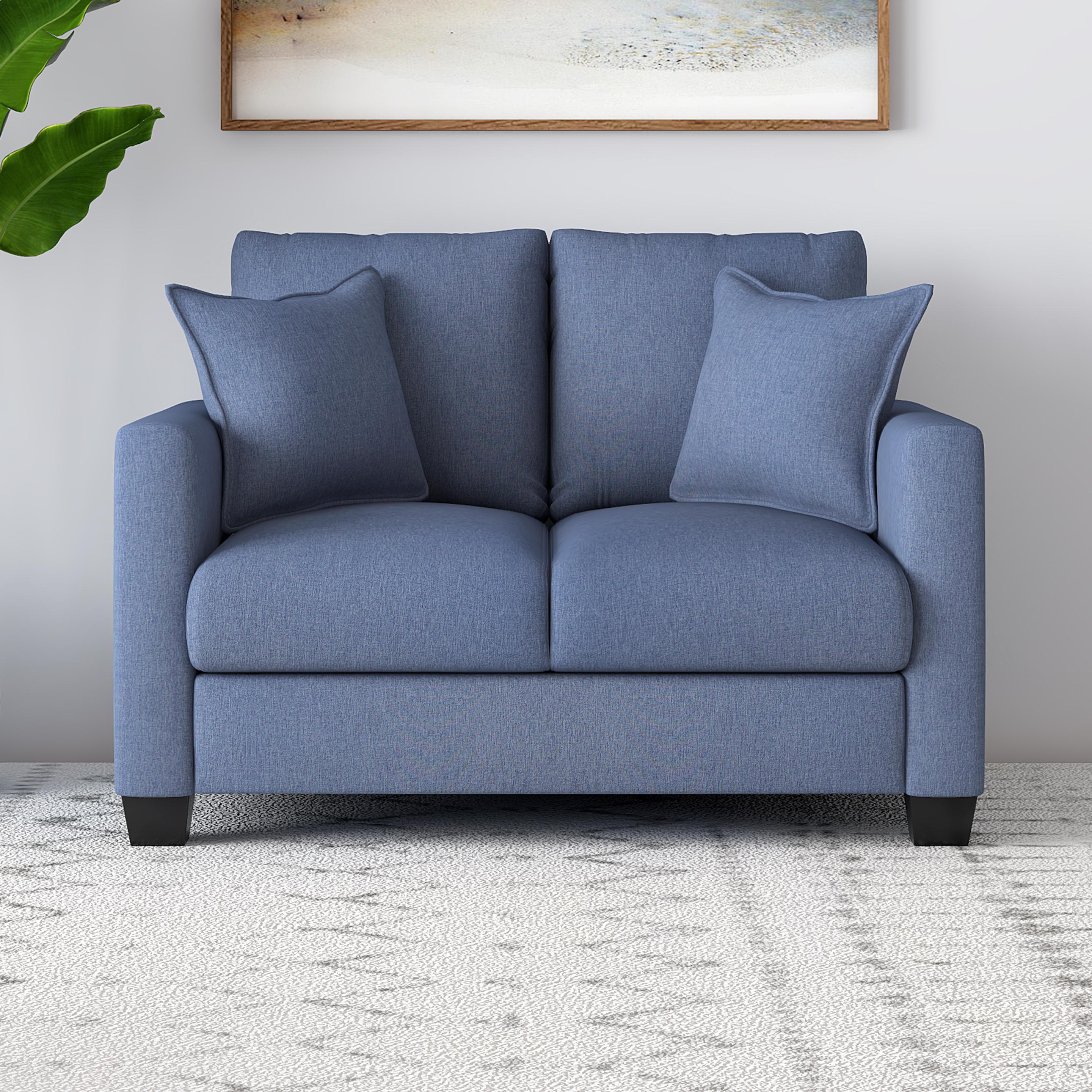 Palmer Linen 2 Seater Sofa in Turkish Blue