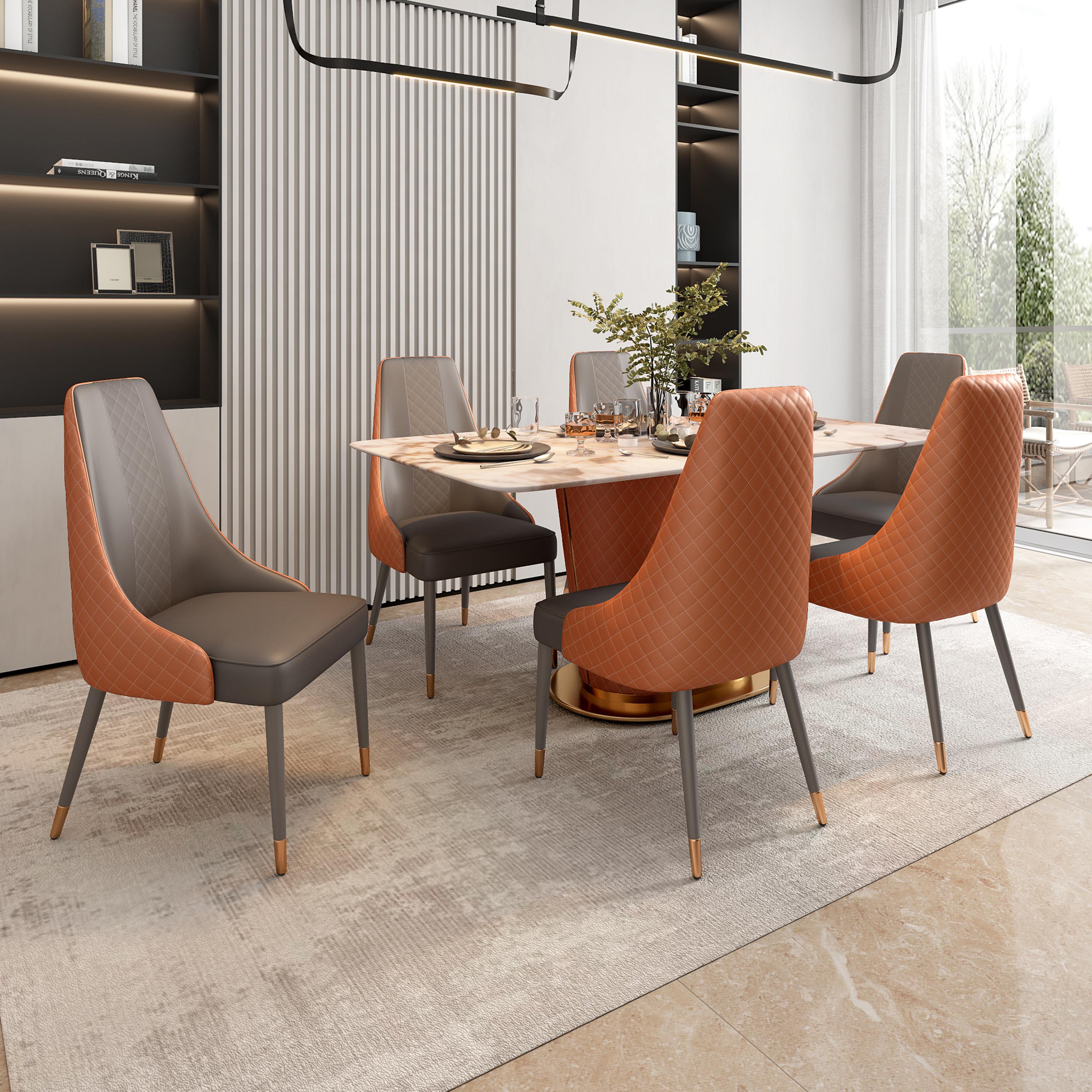 Tuscany 6 Seater Dining Set with Marble Finished Top