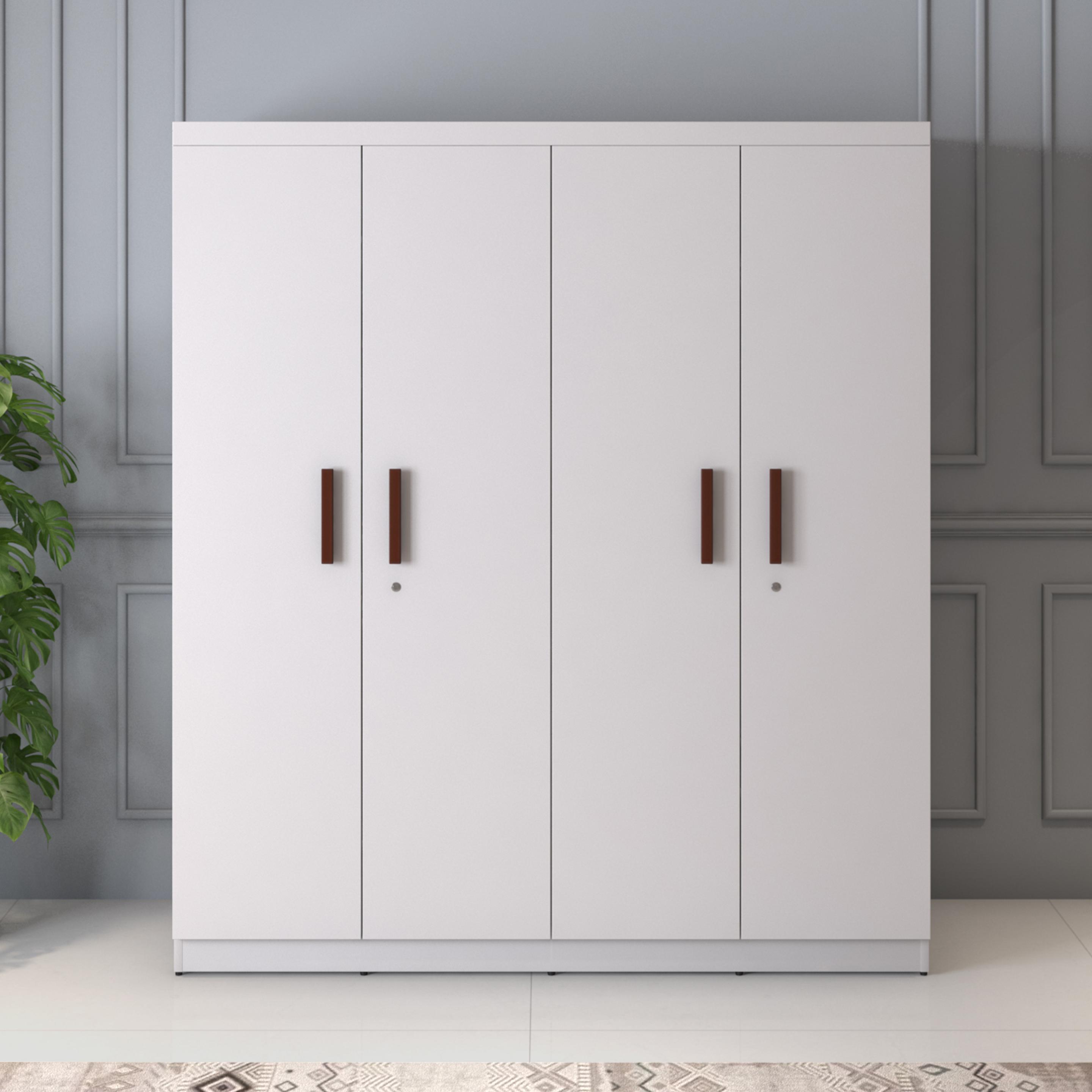 Jacklin 4 Door Wardrobe in Frosty White