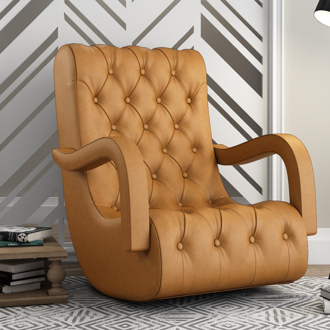 Buy Bid Camel Brown Compact 1 Seater Rocking Chair Online Durian