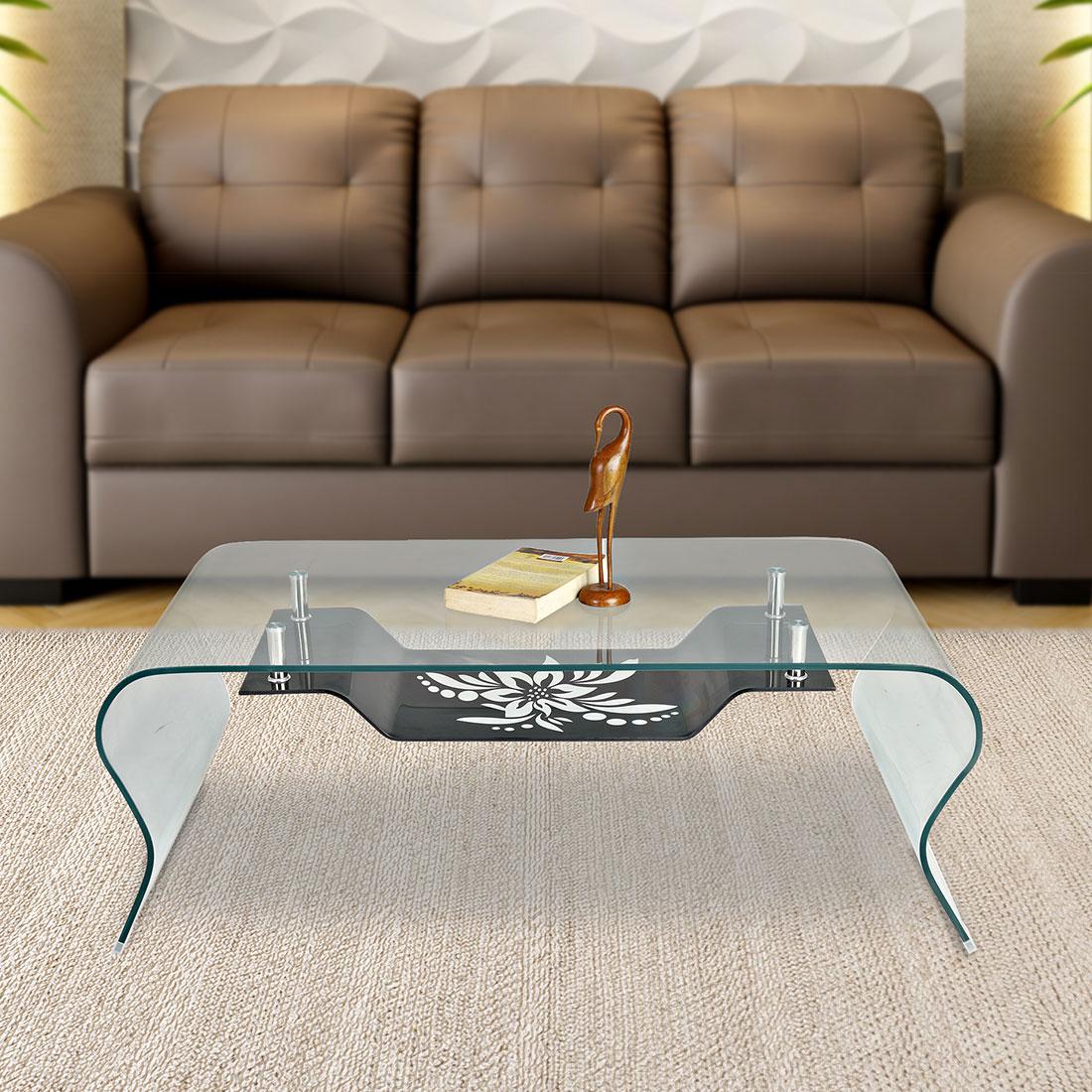 Buy Zee Glass Coffee & Center Table With Storage Online At Durian