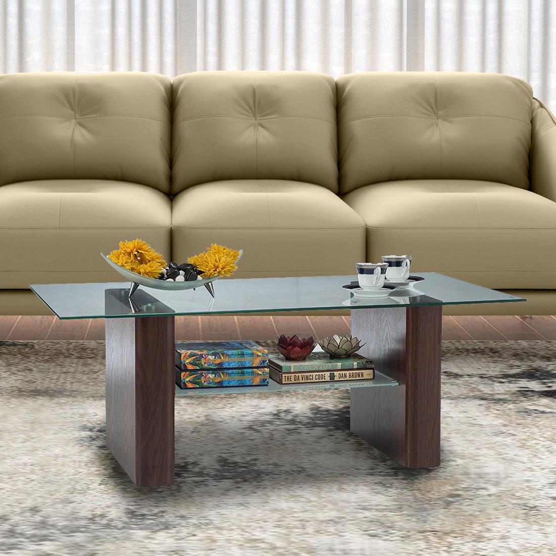 Buy Grove Rectangular Glass Coffee Table Online At Durian