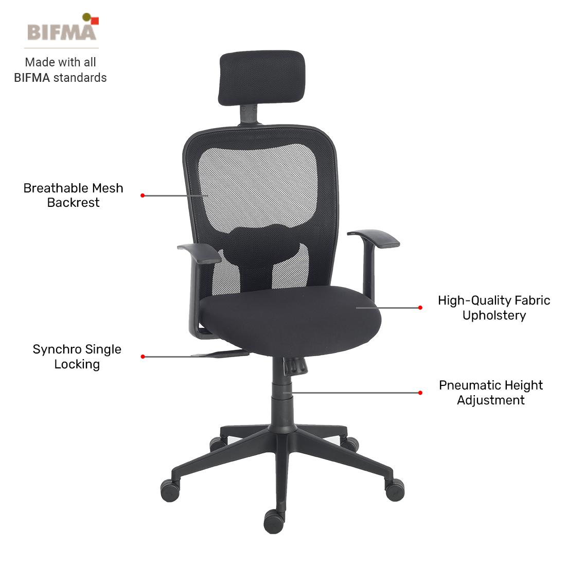 Buy Jordan Standard Mesh High Back Chairs Online At Durian