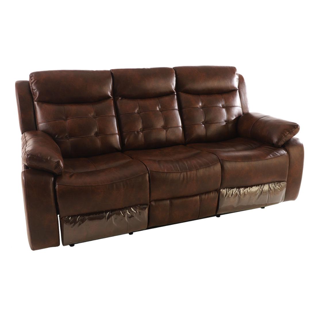 Buy Hemingway Brown Leather 3 Seater Recliner Sofa Online At Durian