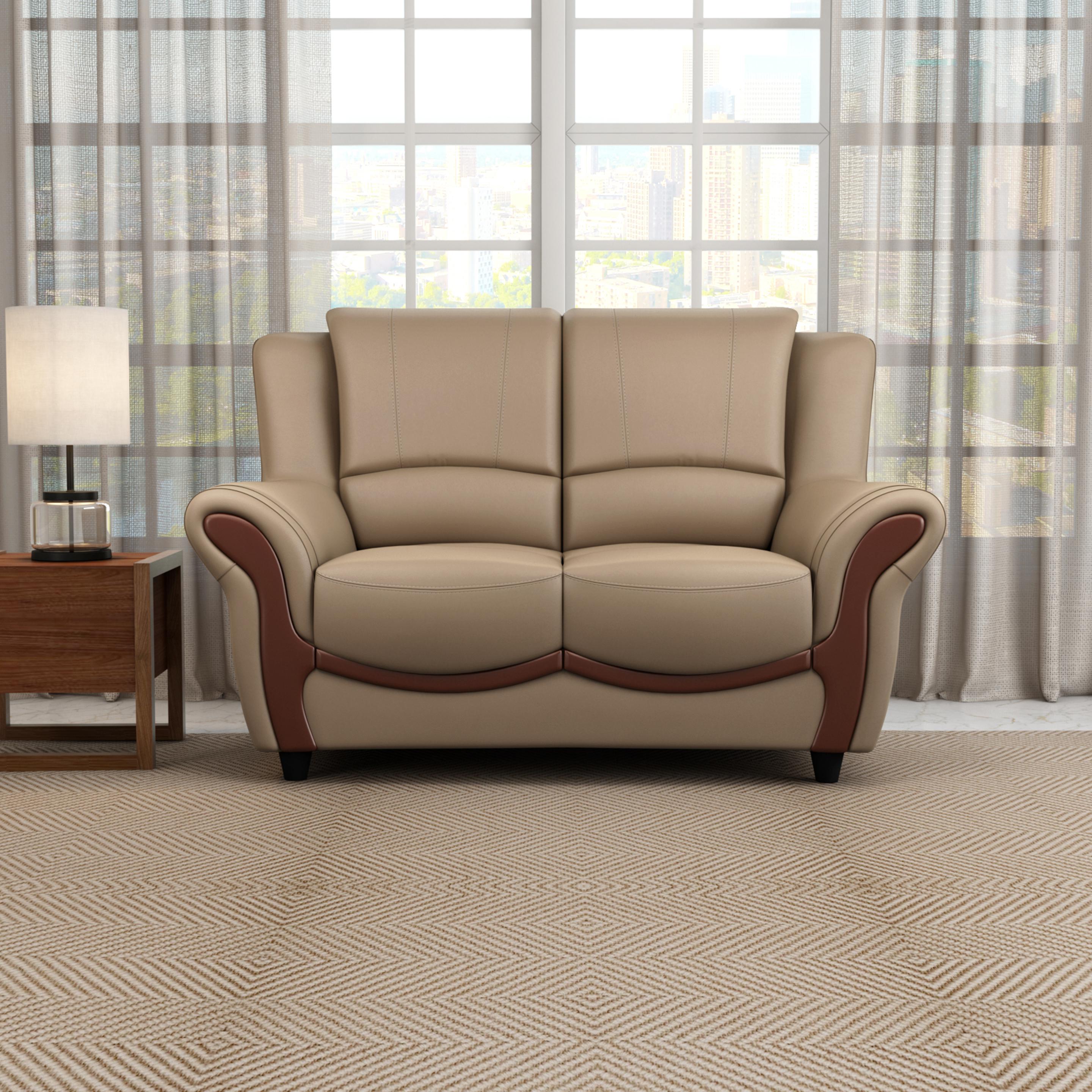 Blos/37930 Leatherette - 2 Seater Sofa in Mushroom Brown