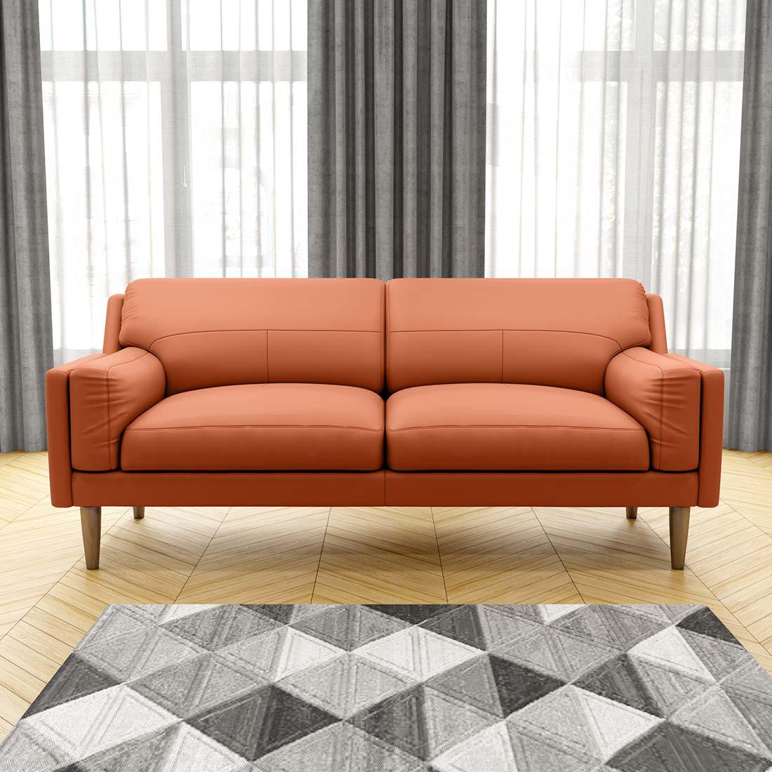 Leatherette 3 Seater Sofa