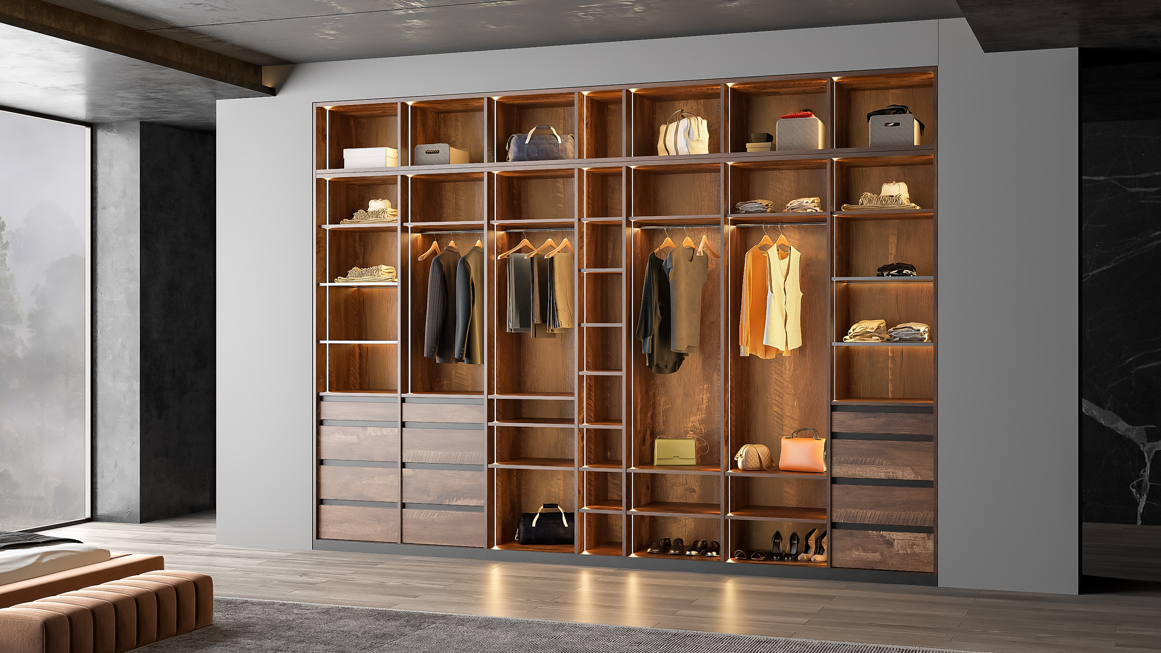 walk in wardrobe