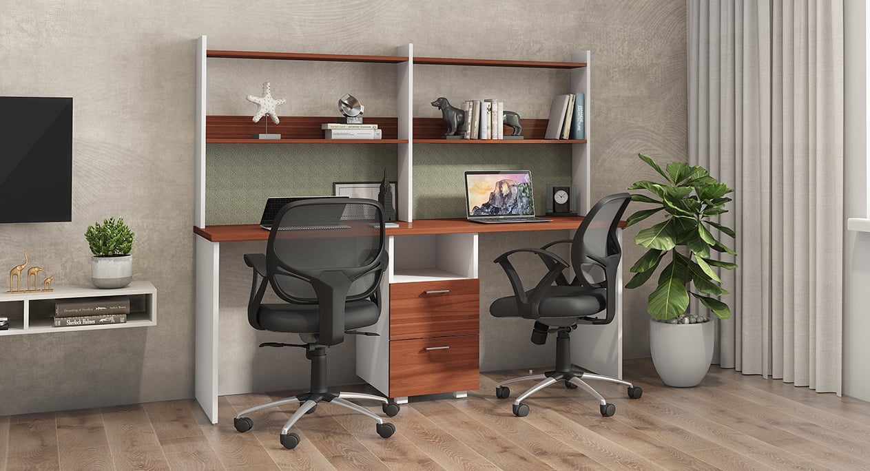Dual study table discount